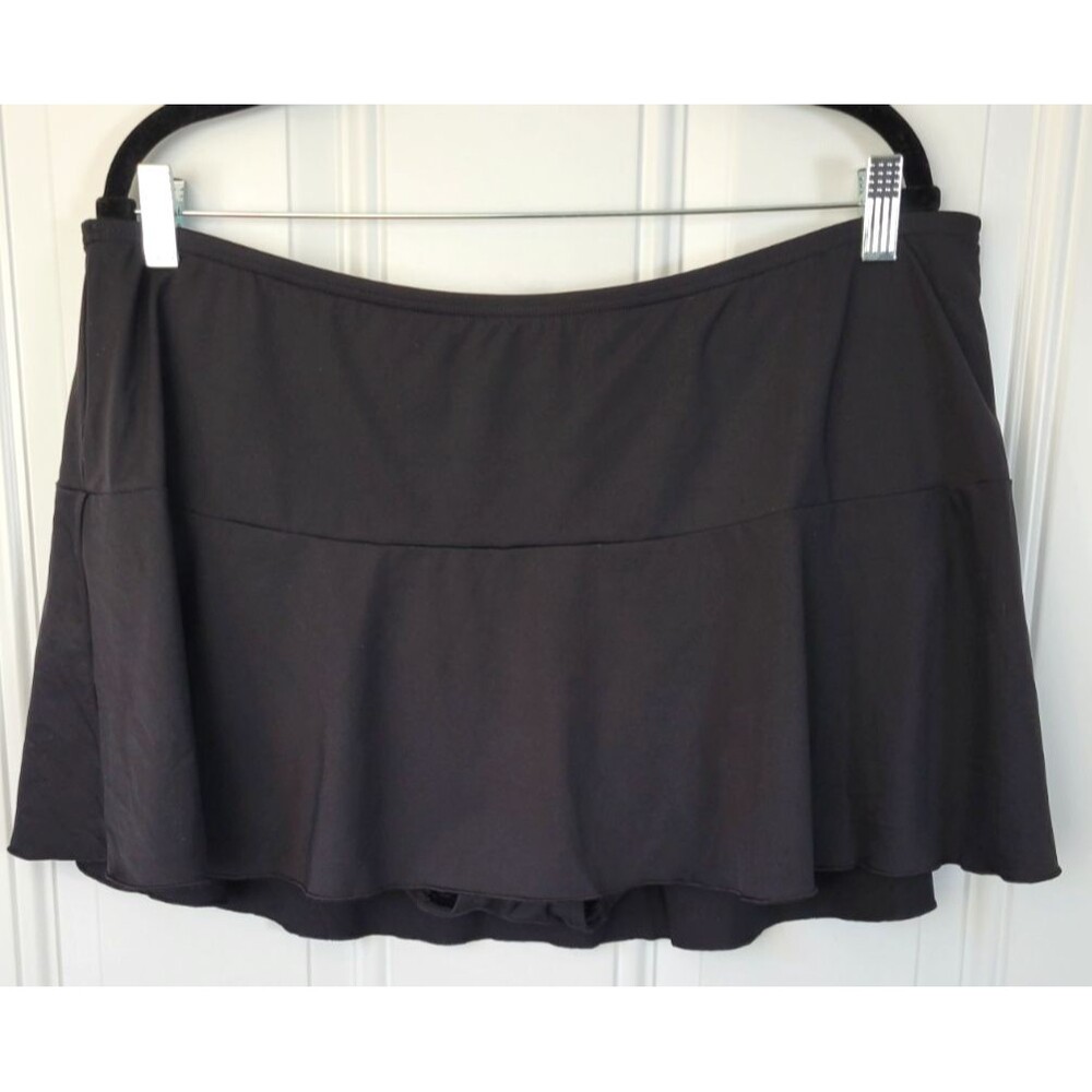 Lands' End Plus Size Swim Skirt Size 18W Black